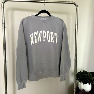 Brandy Melville Baby Blue “Newport” Crewneck Sweatshirt